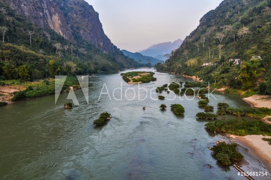 Picture of View of Nam Ou River in Nong Khiaw Laos
